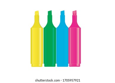 Colorful Vector markers on a white background,  a photo of markers for drawing different colors
Isolated on white markers set. Realistic markers set for design.