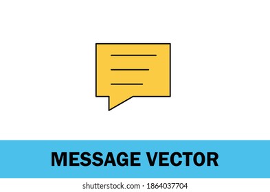 Colorful vector of message icon. Isolated on white background. For Designer.