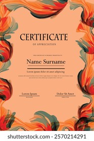 Colorful vector modern  certificate template for corporate or school