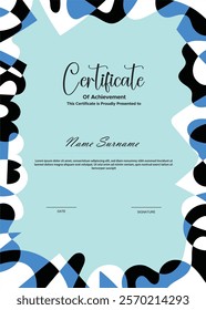 Colorful vector modern  certificate template for corporate or school