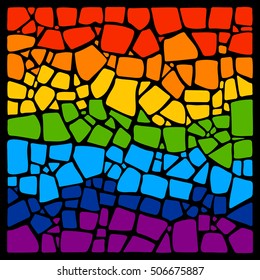 Colorful vector mosaic background.Rainbow color. Ceramic tile texture. 