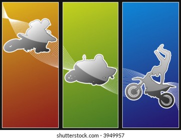 colorful vector motorcycles