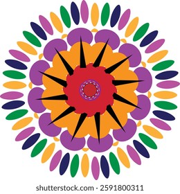 colorful vector with new design mandala