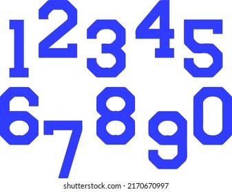 
colorful vector number illustrations sample designs