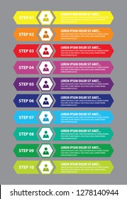 Colorful vector numbered infographic. Can be used for workflow layout, business step options, banner, web design.