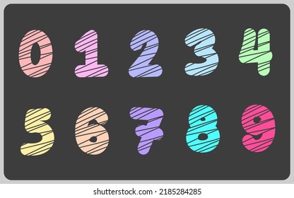 colorful vector of numbers. icon vector illustration for sticker and web