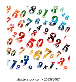 Colorful vector numeric background