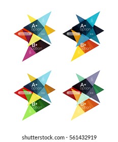 Farbige Banner-Vorlagen für Vektoroptionen, Infografik-Hintergründe für das Workflow-Layout, Diagramm, Zahlenoptionen oder Webdesign