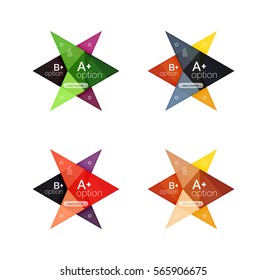 Colorful vector option banner arrow templates, infographic backgrounds set for workflow layout, diagram, number options or web design