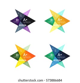 Farbige Banner-Vorlagen für Vektoroptionen, Infografik-Hintergründe für das Workflow-Layout, Diagramm, Zahlenoptionen oder Webdesign