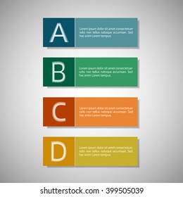 Colorful vector option banners