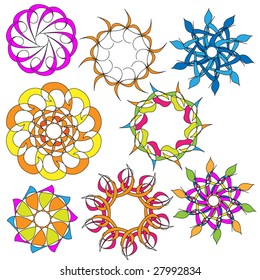 Colorful Vector Ornament Collection