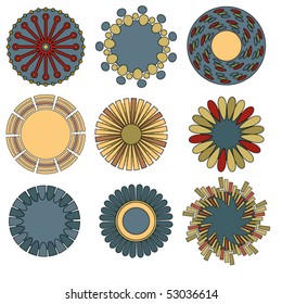 Colorful vector ornament collection