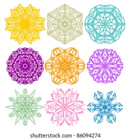 Colorful vector ornament collection