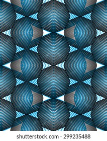 Colorful vector ornamental pattern, seamless art background decorated with lines, best for graphic and web design. Geometric ornate overlapping decoration.