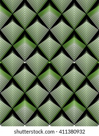 Colorful vector ornamental pattern, seamless art background decorated with lines, best for graphic and web design. Geometric ornate overlapping decoration.