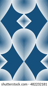 Colorful vector ornamental pattern, seamless art background decorated with white lines, best for graphic and web design. Geometric ornate decoration.