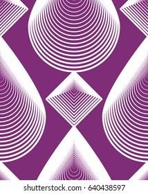 Colorful vector ornamental pattern, seamless art background decorated with white lines, best for graphic and web design. Geometric ornate decoration.