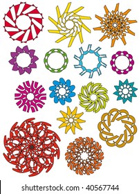 Colorful vector ornaments