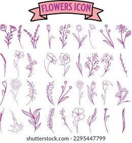 Colorful vector paper flowers set illustration. 3d origami abstract flower icons isolated on white background.Paper art style for banner, poster, promotion, web site, online shopping, advertising.