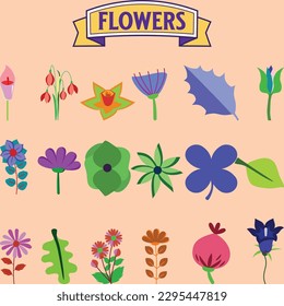 Flores de papel vectorial coloridas ilustran. 3d iconos abstractos de flores de origami aislados en fondo blanco.Estilo de papel para banner, afiche, promoción, sitio web, compras en línea, publicidad.