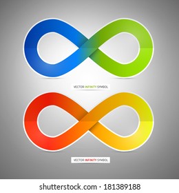 Colorful Vector Paper Infinity Symbols Illustration