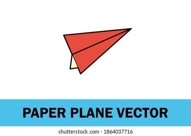 Colorful vector of paper plane icon. Isolated on white background. For Designer.