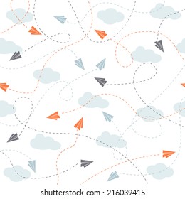 colorful vector paper planes background