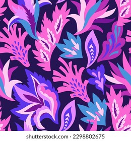 Colorful vector pattern with abstract organic shapes. Vivid modern contemporary background for textile and design