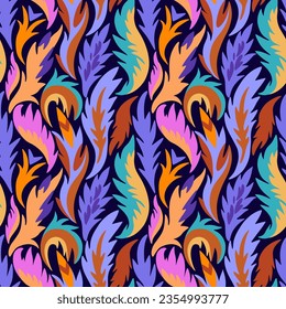 Colorful vector pattern with abstract organic shapes. Vivid modern contemporary background for textile and design