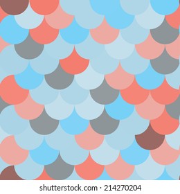 Colorful vector pattern, colorful circles, hipster style, pattern, Japanese style, fish scales in a beautiful design, fashion background. Desktop, phone, computer.