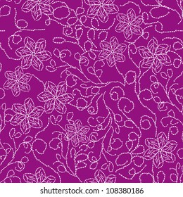colorful vector pattern with curl branches for use as a design