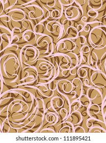colorful vector pattern with curl branches for use as a design