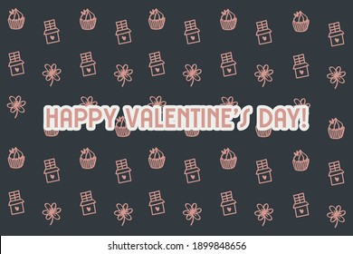 Colorful vector pattern design for Valentine's Day. 
