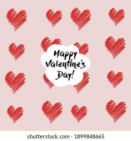 Colorful vector pattern design for Valentine's Day. 