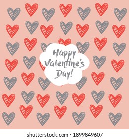 Colorful vector pattern design for Valentine's Day. 