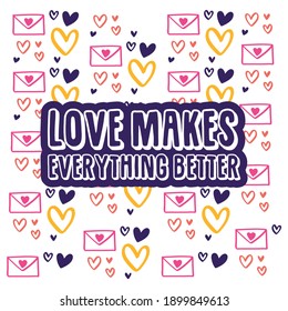 Colorful vector pattern design for Valentine's Day. 