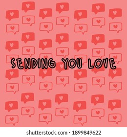 Colorful vector pattern design for Valentine's Day. 