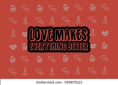 Colorful vector pattern design for Valentine's Day.