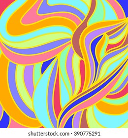 Colorful vector pattern. Pastel abstract texture with wavy stripes