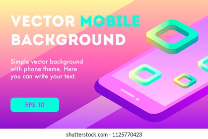 Colorful vector phone background