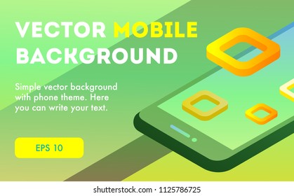 Colorful vector phone background