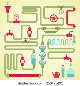 colorful vector pipeline, design element