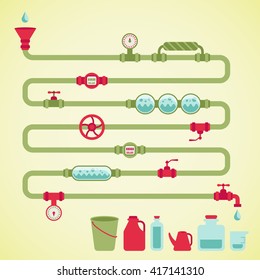 colorful vector pipeline, design element