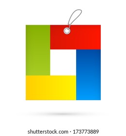Colorful Vector Present - Gift Box Symbol Isolated on White Background