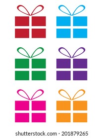 Colorful Vector Present Icon Set