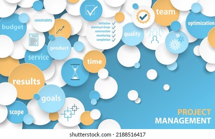 Colorful Vector Project Management Business Concept Stock Vector ...
