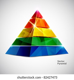 Colorful vector pyramid.