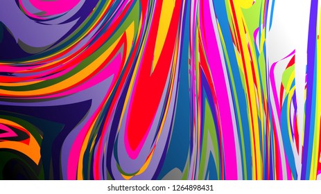 Colorful vector rainbow marbling texture, watercolor abstract background