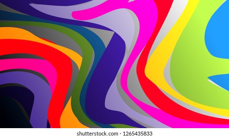 Colorful vector rainbow marbling texture, watercolor abstract background